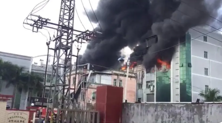 东莞一纸业仓库大火后续，原因仍在调查中