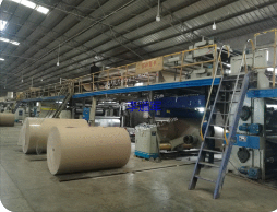 云南开远一条瓦线：单班10小时生产的瓦楞纸板可达20万�O